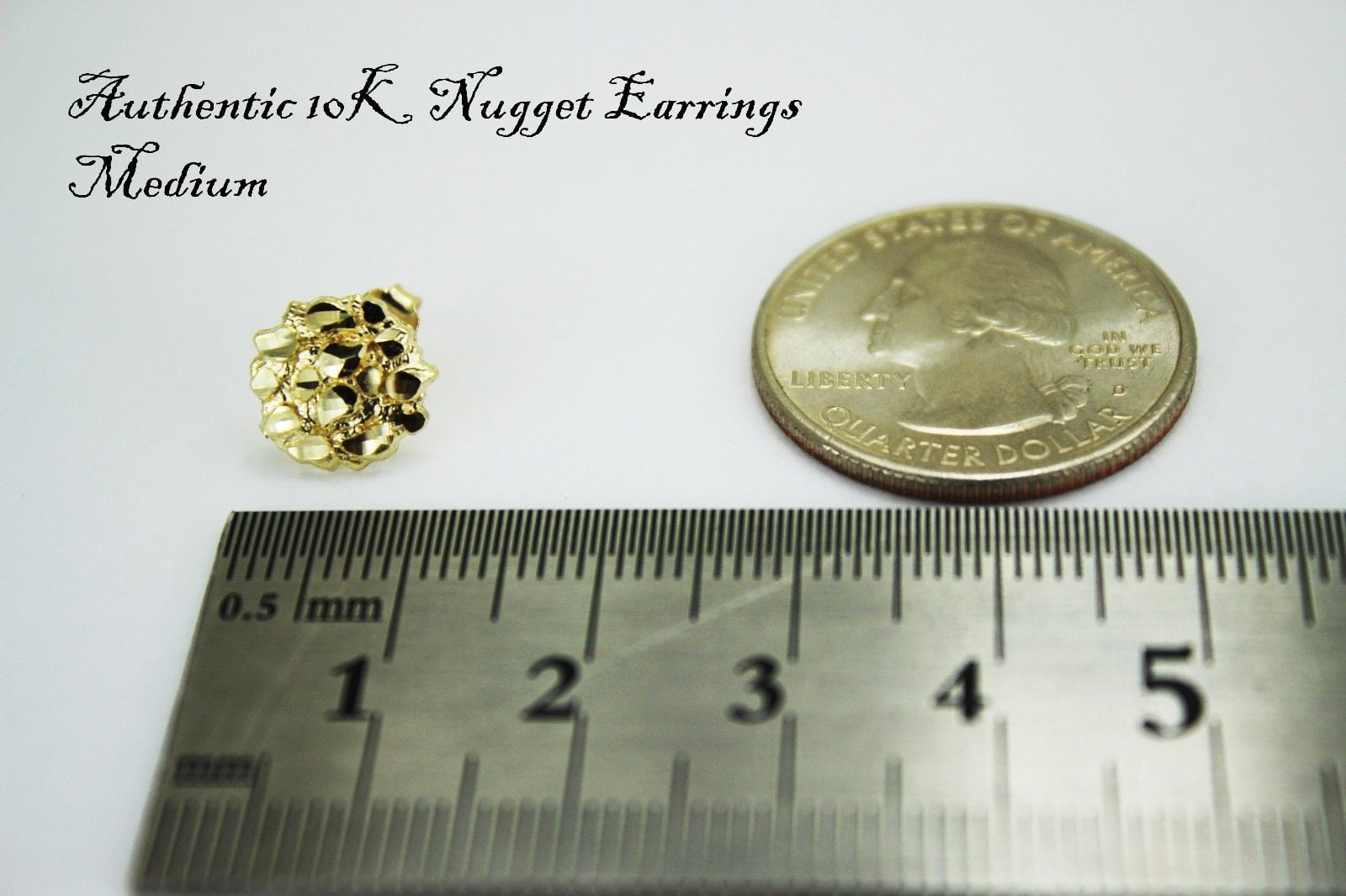 Gold usa store nugget earrings