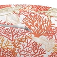 thumbnail image 3 of Underwater Pouf Cover with Zipper, Sea World Pattern with Tortoiseshell Swimming amongst Coral Reef, Soft Decorative Fabric Unstuffed Case, 30" W X 17.3" L, Dark Coral and Pale Orange, by Ambesonne, 3 of 5