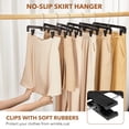 thumbnail image 5 of ACSTEP Plastic Hangers with Clips,14 Inch Pant Hanger for Space,12 Pack,Black, 5 of 5