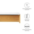 thumbnail image 6 of Modway Kinetic 49" Wall-Mount Wood Office Desk in White and Natural, 6 of 8