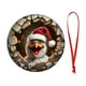 thumbnail image 1 of Animales Sonrientes Navideños con Gorros de Papá Noel Como Adornos para El Árbol, 1 of 6