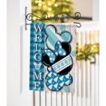 thumbnail image 5 of Welcome Winter Cartoon Mouse Decorative Garden Flag, Blue Plaid Check Snowflake Farmhouse Yard Outside Decorations, Seasonal Christmas Holiday Outdoor Small Home Decor Double Sided 12 x 18, 5 of 6
