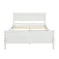 thumbnail image 4 of Queen Platform Bed Frame, BTMWAY New Upgraded Wood Bed Frame with Headboard and Footboard, No Box Spring Needed, Modern Bedroom Furniture Queen Size Bed Frame for Adults, 400lbs Capacity, White, 4 of 10