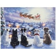 thumbnail image 2 of Northlight LED Lighted Dogs and Santa's Sleigh Christmas Canvas Wall Art - 12" x 15.75", 2 of 9