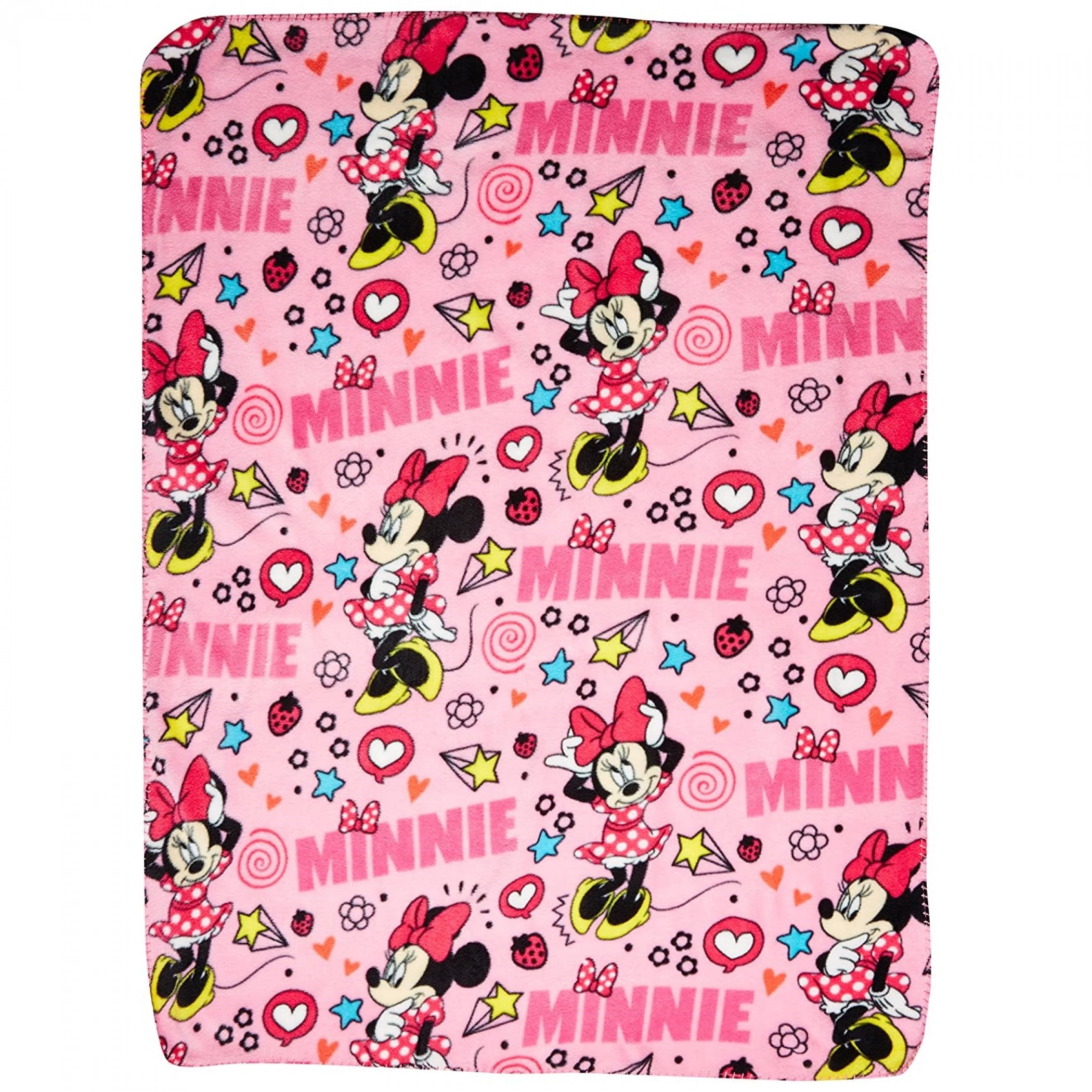 Mickey Mouse 817765 Disney Minnie Mouse Character Doodles Throw Blanket