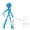 C, variant on A Glow In Dark Stickman Poseable Action Figure Luminous Desk Decor