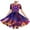 Purple, variant on QIPOPIQ Girl's Summer Van Gogh Art 3D Print Crewneck Short Sleeve T-Shirt Swing Dress Clearance