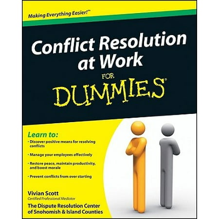 Conflict Resolution At Work For Dummies Walmart Com