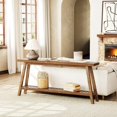 thumbnail image 6 of LITTLE TREE 70.9-Inch Extra Long Console Table for Entryway, 2-Tier Narrow Wooden Sofa Table Behind Couch, Large Sofa Tables for Living Room, Farmhouse Foyer Hallway Entry Table, Rustic Brown, 6 of 9