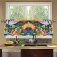 thumbnail image 4 of Yayeee Kitchen Curtains Tier Set of 2 Light Filtering 57"x36" Over Sink Window Panels, Art Path, 4 of 7