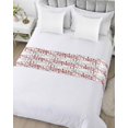 thumbnail image 5 of Bed Runner Scarf King Size, Red Grey Botanical Stain Bed Runners & Scarves for Foot of Beds, Spring Floral Summer Farmhouse Decorative Bedding Runner Scarf for Hotel Home Bedroom 94 x20 Inch, 5 of 6