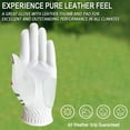 thumbnail image 3 of FINGER TEN Golf Gloves Women Left Right Hand Leather with Ball Marker Value Pack, Colored Glove for Ladies Right Left Handed Golfer All Weather Grip, 3 of 7