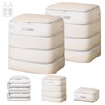thumbnail image 1 of Bolsa de almacenamiento Easortm, edredón de 130 litros de capacidad, 4 capas, 2 unidades, color beig, 1 of 7