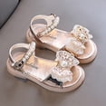 thumbnail image 2 of NOKIO Girls' Princess Sandals Girls' Rhinestone Sandals Children'S Trendy Sandals Kids Summer Sandals Summer Princess Shiny Bow Knot Shoes For Kids Open Toe Children Shoes Girls, 2 of 4