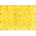 thumbnail image 1 of Ahgly Company Machine Washable Indoor Rectangle Abstract Yellow Modern Area Rugs, 5' x 7', 1 of 4