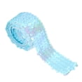 thumbnail image 3 of Unique Bargains 11 Yards 2 Inch Elastic Sequins Trim 5 Row Flat Sequin Strip Sequins Fabric Ribbon for Sewing Light Blue, 3 of 5