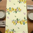 thumbnail image 5 of Table Runners 72 Inches Long Dress Scarves, Lemons Cats Farmhouse Kitchen Table Runner, Coffee Tablerunners, Summer Rustic Botanical Fruits Yellow 14x72 Inch, 5 of 9