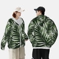 thumbnail image 3 of Rocae Tropical Palm Leaves1 Print Breathable Sun Protection Hoodie Quick-Dry Lightweight Long Sleeve Hoodie Unisex Running Sports Shirt Small, 3 of 9
