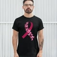 thumbnail image 3 of Tee Hunt Butterflies Ribbon T-Shirt Breast Cancer Awareness Hope Men's Tee, 3 of 5