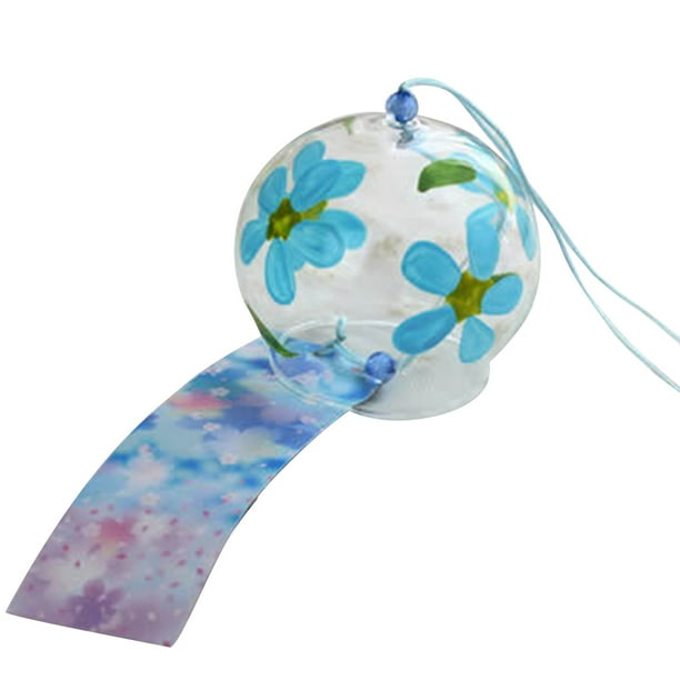 Campana de viento japonesa, campanas de viento de cristal Floral, hogar, sala de estar, oficina, Cosplay, decoración colgante Jumpingount JJ22695-06B