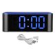 thumbnail image 2 of Reloj Despertador Digital, Reloj Espejo con Puerto de Carga USB, Reloj de 3 Niveles de Brillo, Tiempo, Temperatura, 12/ Azul + azul Gloria Mesa Despertador de escritorio, 2 of 9