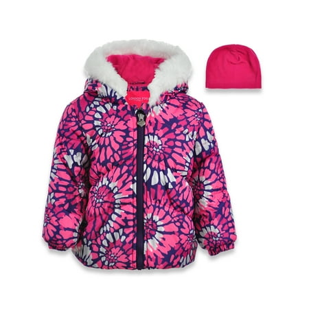 

London Fog Baby Girls Purple Swirl Jacket - purple 24 months (Infant)