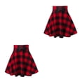 thumbnail image 2 of Sonducket corta a cuadros para mujer, plisada a cuadros para primavera y otoño, ropa de discoteca para niña, vestido rojo de cintura alta con Rojo METRO 2Conjunto, 2 of 6
