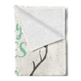 thumbnail image 2 of Adventure Soft Flannel Fleece Throw Blanket, Calligraphic Words Antlers and Arrow on Grunge Dotted Backdrop, Cozy Plush for Indoor and Outdoor Use, 70" x 90", Charcoal Grey Sea Green, by Ambesonne, 2 of 5