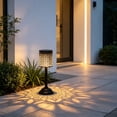 thumbnail image 6 of Aaihamo Outdoor Solar Table Lamp, Black Openwork Waterproof Ironwork LED Projection Light, Solar Powered Peony Flower Table Lamp for Outdoor Garden Yard, 6 of 6