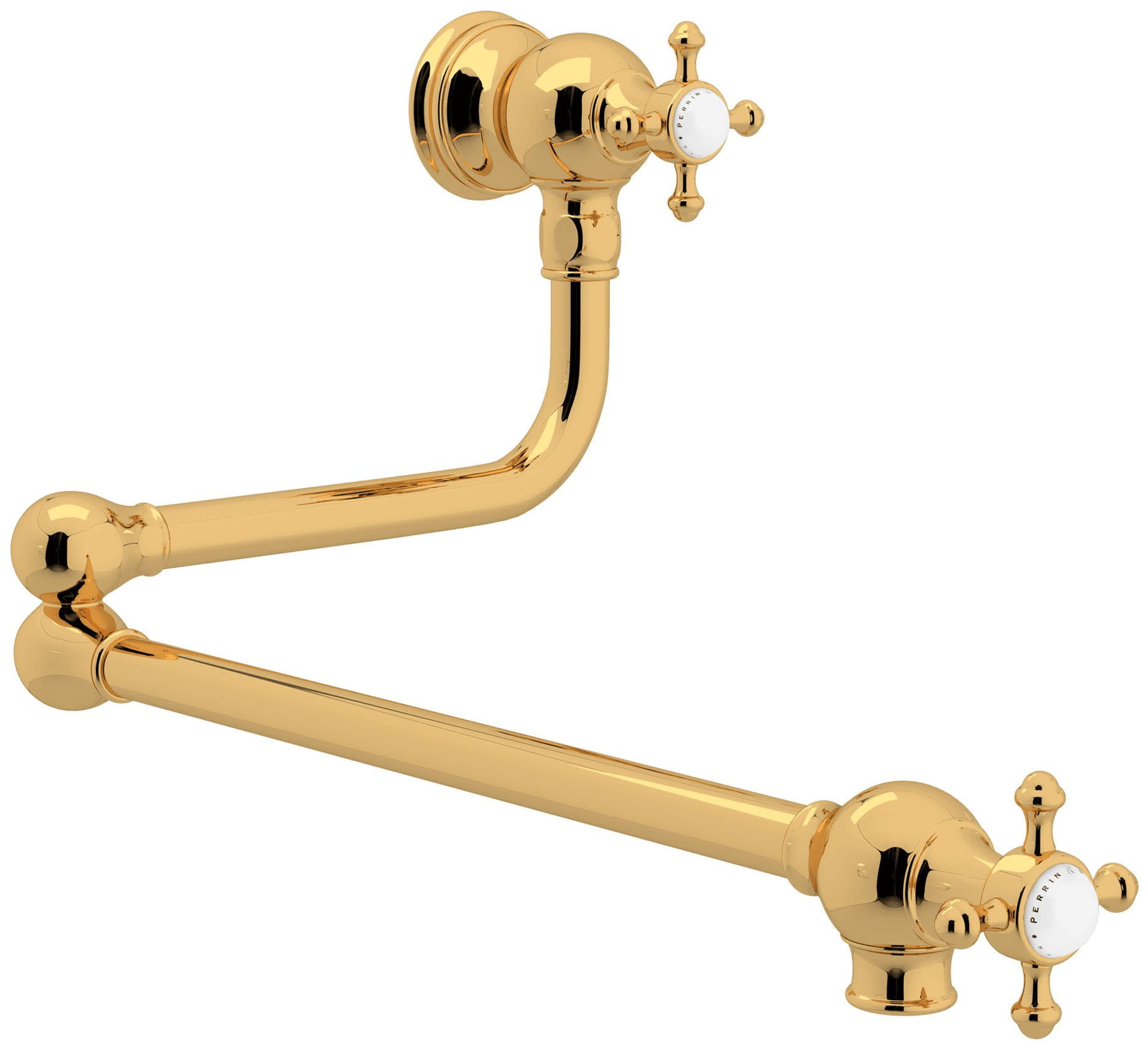 Polished Nickel Brass Wall Mounted Pot Filler