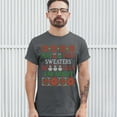 thumbnail image 3 of Tee Hunt May Your Sweaters Be Ugly and Bright T-Shirt Christmas Snowmen Men's Tee, Charcoal, Small, 3 of 5