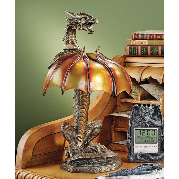 Design Toscano Dragon Strike Illuminated Sculpture Walmart Com Walmart Com