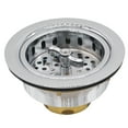 thumbnail image 5 of Westbrass 3-1/2" Wing Nut Twist Style Kitchen Drain Basket Strainer, Powder Coat White, 5 of 16