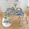 thumbnail image 2 of HAOXIT Marine Animals Square Tablecloth Bottle Table Cloth Polyester Tablecloths for Home Decor, Parties, Picnic 36*36, 2 of 8