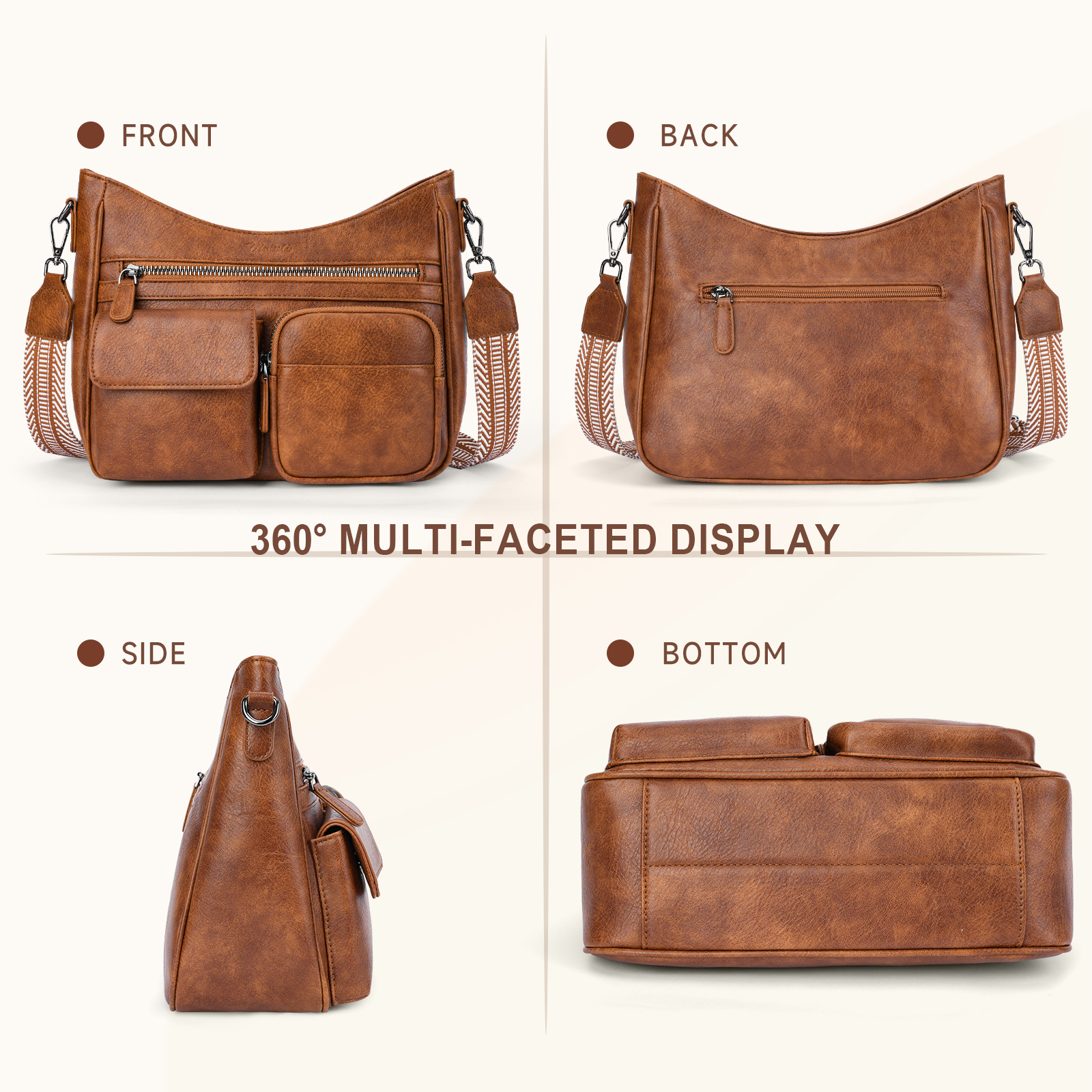 【Mother’s Day Gift Present】APHISON Stylish Handbags Women Lightweight Shoulder Bags Crossbody Bag With Adjustable Strap For Travel