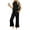 Black, variant on UVN Outfit Sets for Women Summer Sleeveless Tops And Pants Sweatsuits Casual 2 Piece Tracksuit Lounge Set