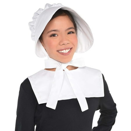 White Bonnet Child Costume Accessory