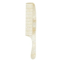 Unique Bargains 1 Pc Long Handle Hair Comb Yellow Acetate Sheet