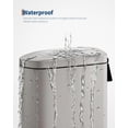 thumbnail image 6 of 2.6 Gallon Bathroom Trash Can, Space-Saving Slim Stainless Steel Step-On Garbage Bin with Soft Close Lid, Removable Inner Bucket for Bathroom & Bedroom,Grey, 6 of 7