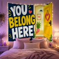 thumbnail image 2 of You Belong Here with Letters Left Surrounded Radiating, Mystical Fantasy for Space Lovers, Galaxy Room Decor, Valentine'S Day Gift, Tapestry Wall Hanging for Bedroom and Dorm, 2 of 7