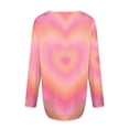 thumbnail image 4 of gakvbuo Plus Size Pullover Sweaters For Women Long Sleeve Sweatshirts Fall Tunic Tops Women's Printed Loose T-shirt Long Sleeves Blouse V-Neck Casual Tops, 4 of 5