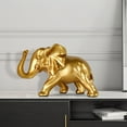 thumbnail image 4 of Elephant Statue Decor Resin Elephant Figurines with Trunk up Desk Sculptures Ornaments for Home Tabletop Indoor, 4 of 8