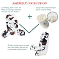 thumbnail image 2 of Extra Large Animal Printed Assembly Needed Backrest Reading Bed Rest Pillow with Arms and Pockets for Sitting in Bed Couch Sofa, Removable Cover and Filling Seprated Set, 28" x 30" x17", Cow, 2 of 8
