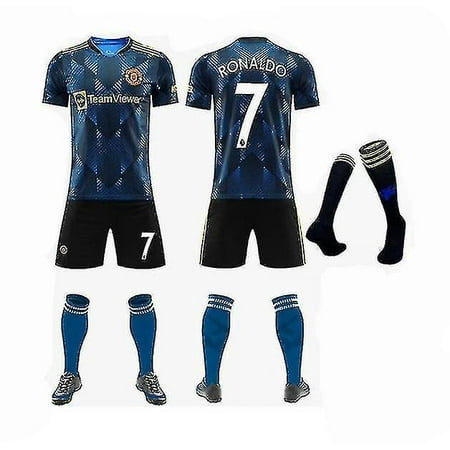 7# Ronaldo Kids And Adult Football Kits Boys Adults Soccer Jersey Suits