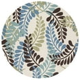thumbnail image 5 of SAFAVIEH Veranda Earleen Floral Indoor/Outdoor Area Rug, 6'7" x 9'6", Cream/Aqua, 5 of 10