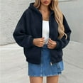 thumbnail image 4 of Black*Friday Sale Chaoheng Winter Jackets for Women Women's Fashion Solid Color Zip Front Jacket,Casual Loose Fit Long Sleeve Coat with Pockets, 4 of 6