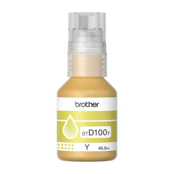 Botella de tinta Brother color Yellow BTD100Y