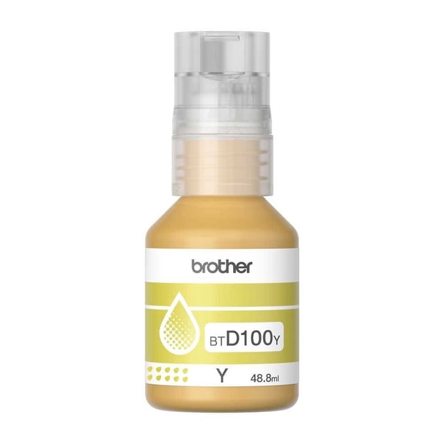 Botella de tinta Brother color Yellow BTD100Y