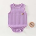 thumbnail image 2 of Bxsruta Baby Bodysuit Sleeveless Cotton Romper Infant One-Piece Tank Jumpsuit for Summer, 2 of 8
