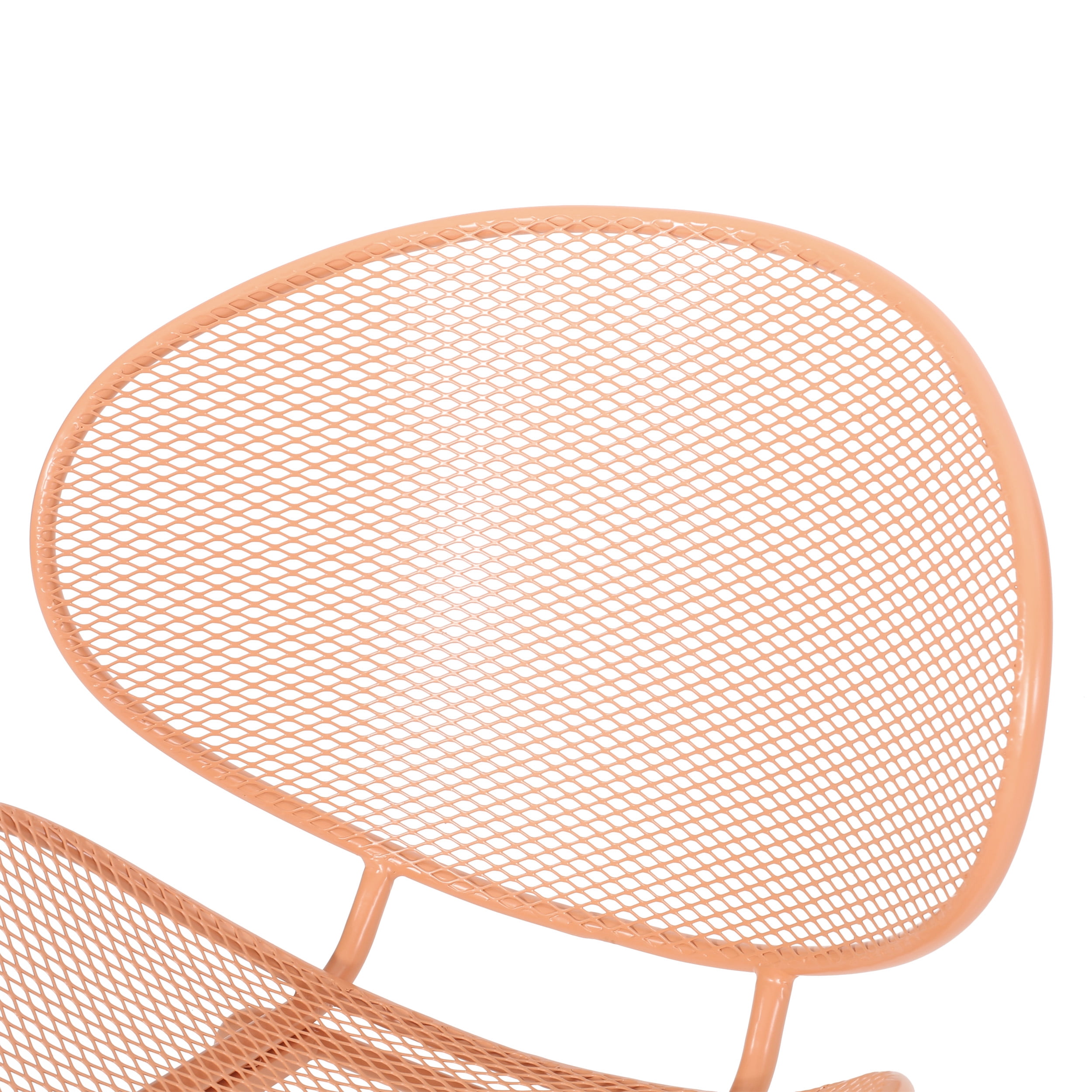 M optimized 2pcs Outdoor Metal Chairs, Patio Dining Chairs, Shell Shaped Bistro Chairs Armless Chairs, Outdoor Furniture for Porch Garden, Weather Resistant